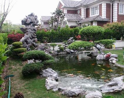 家庭假山魚池設計